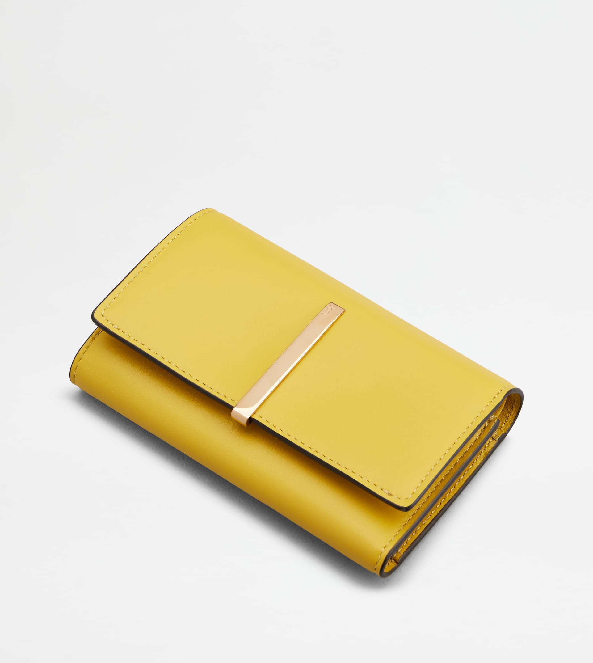 WALLET IN LEATHER - YELLOW - 3