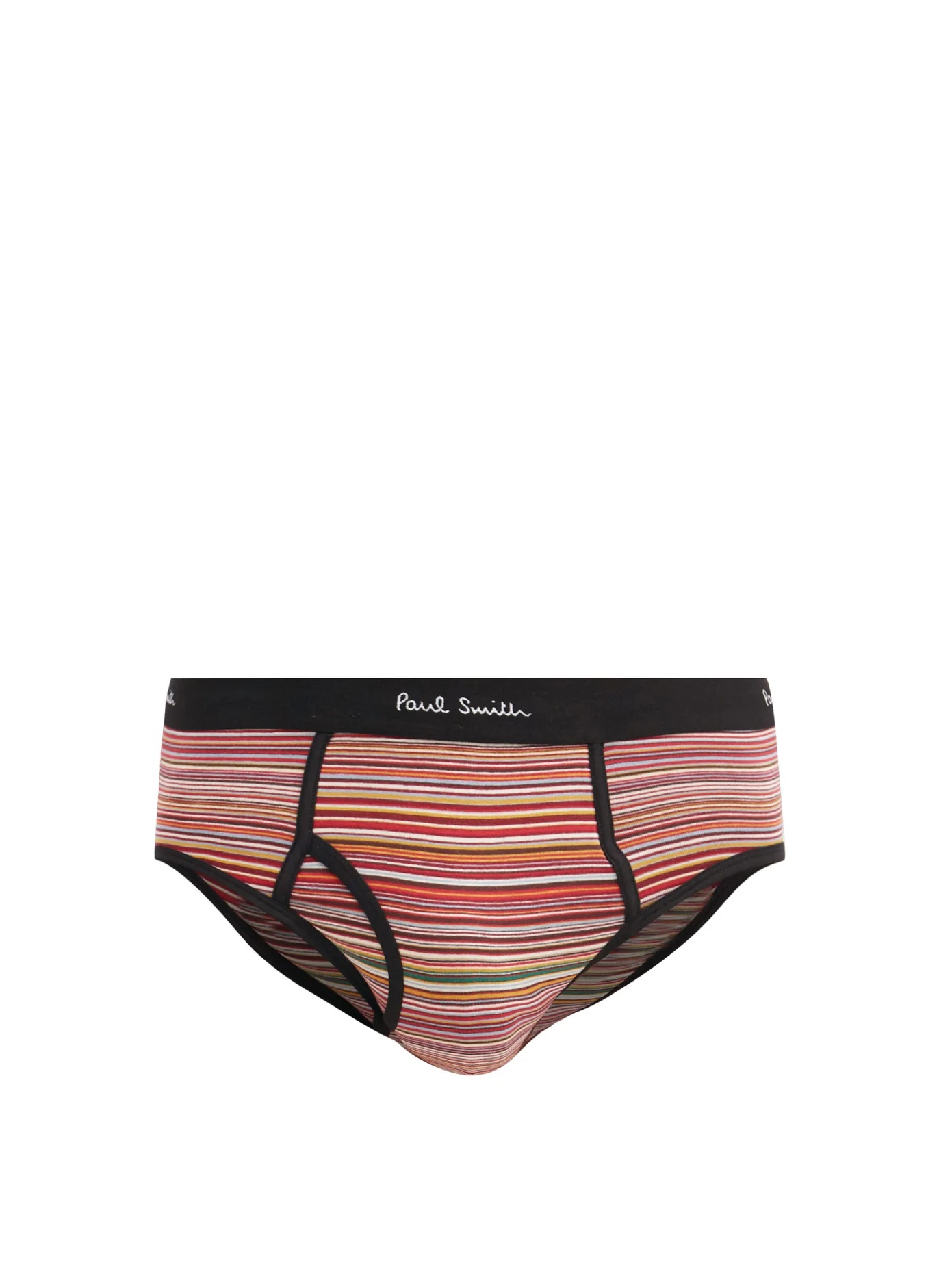 Signature stripe cotton-blend briefs - 1