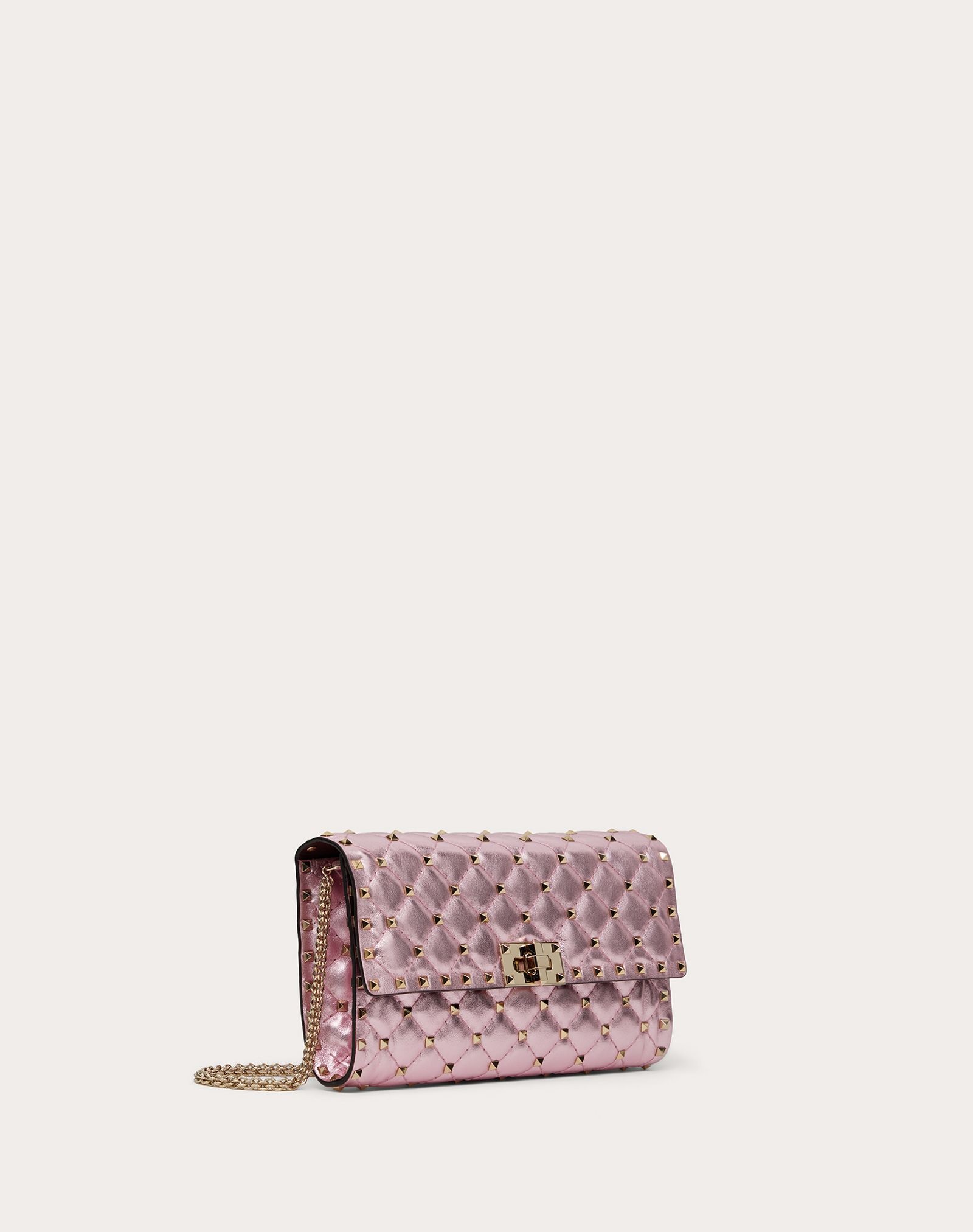 Metallic Rockstud Spike crossbody clutch - 2