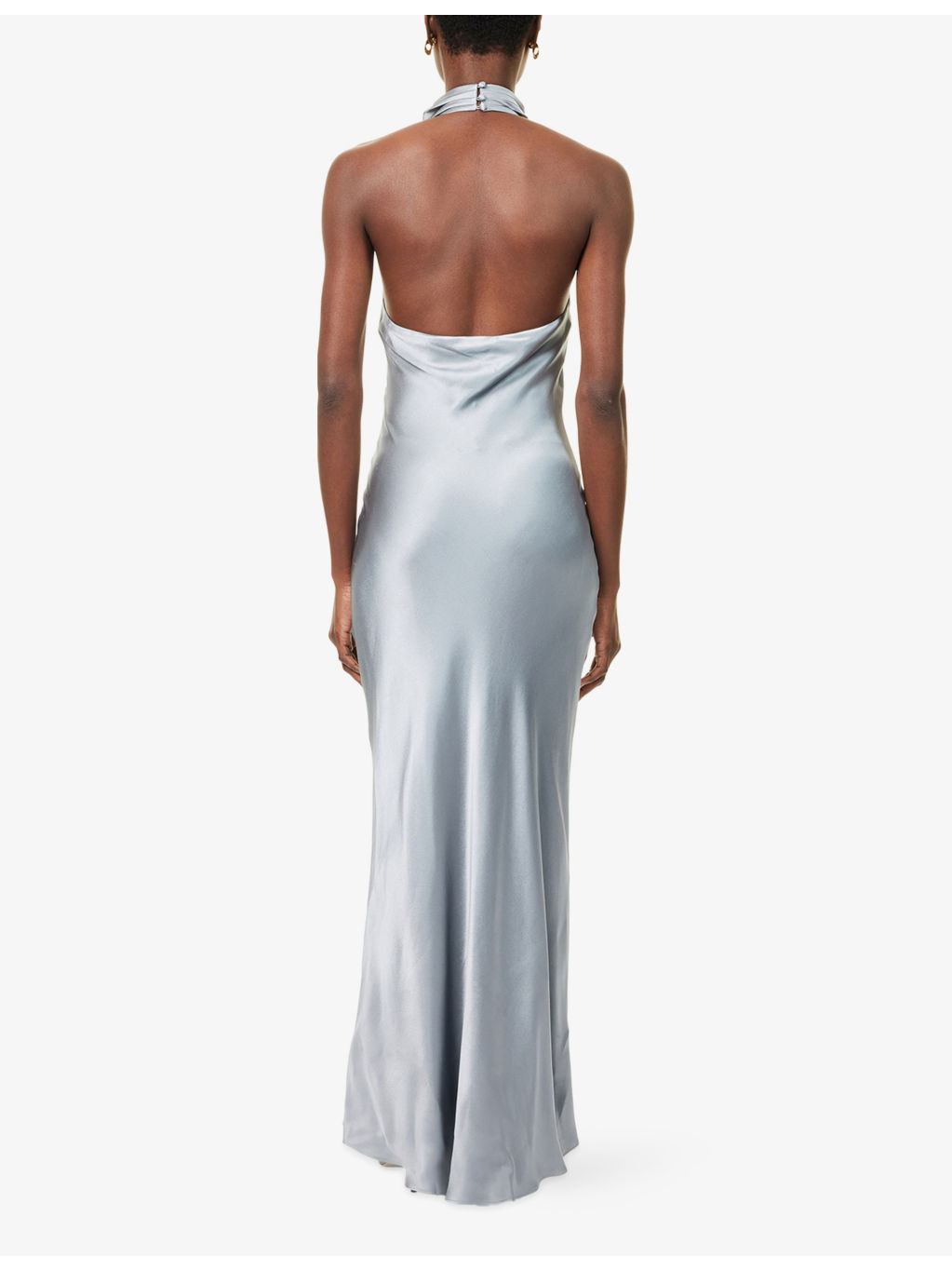 Eliana Halterneck Silk Dress - 4