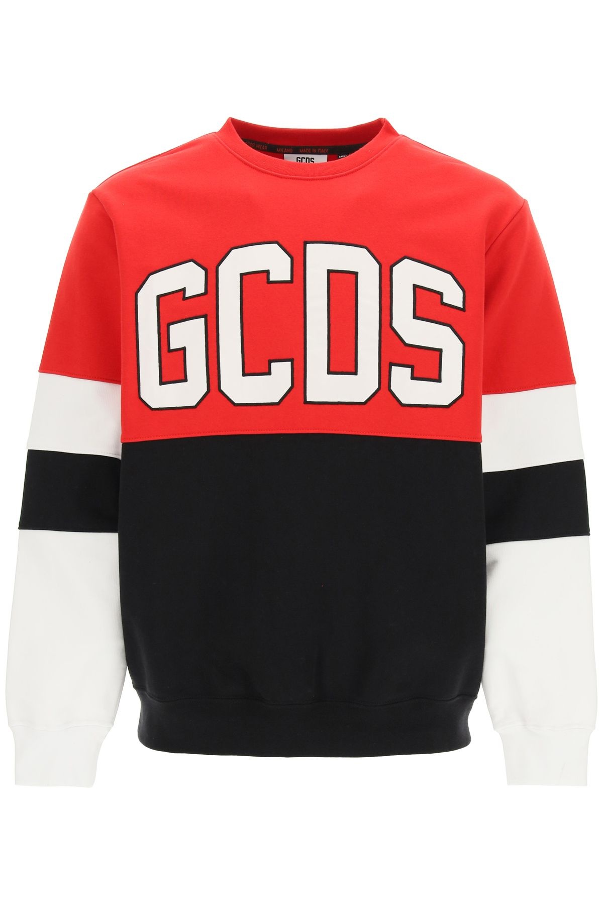 COLOR BLOCK SWEATSHIRT WITH LOGO PATCH - 1