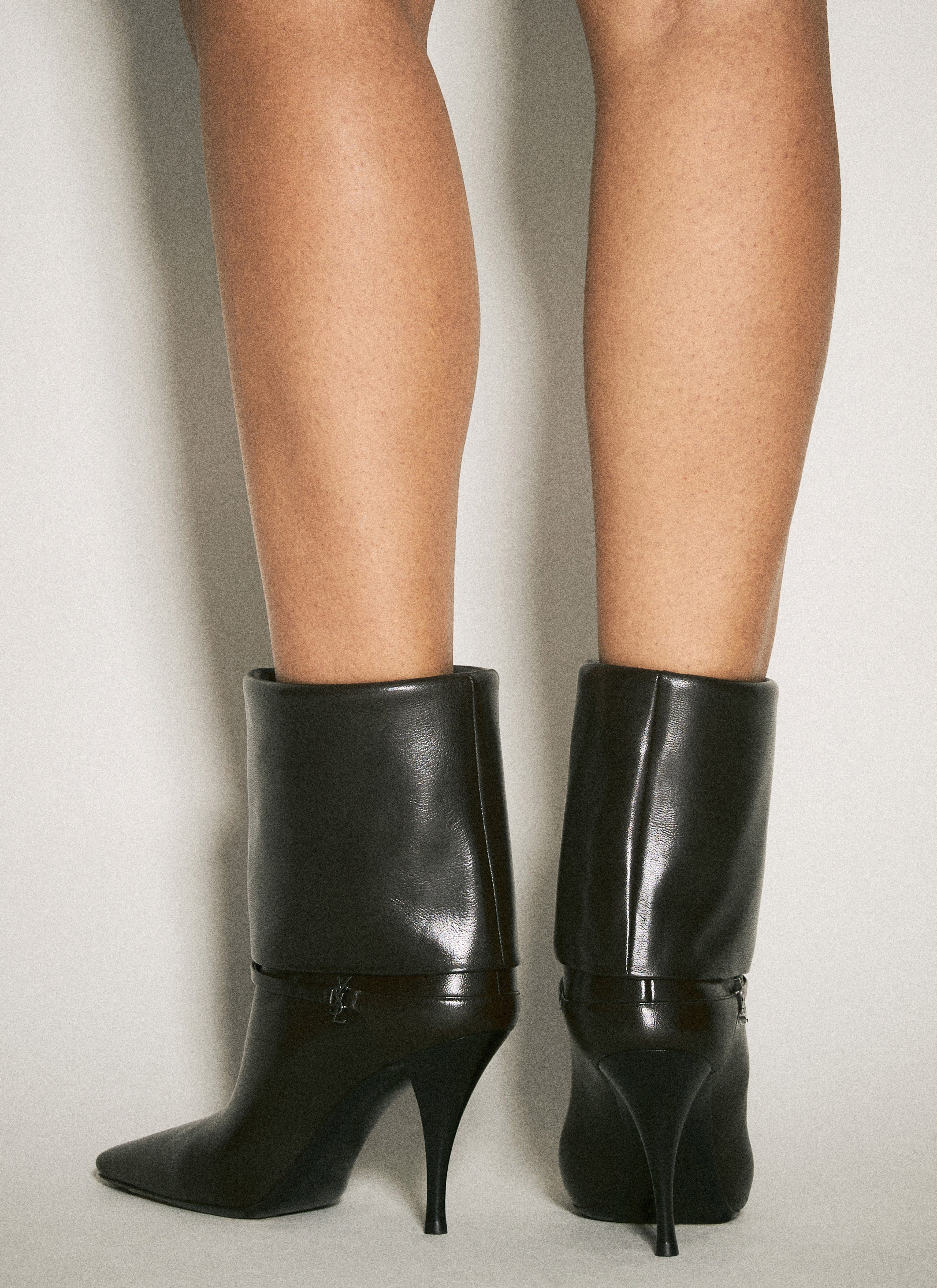 Saint Laurent Women Ricky Leather Boots - 6