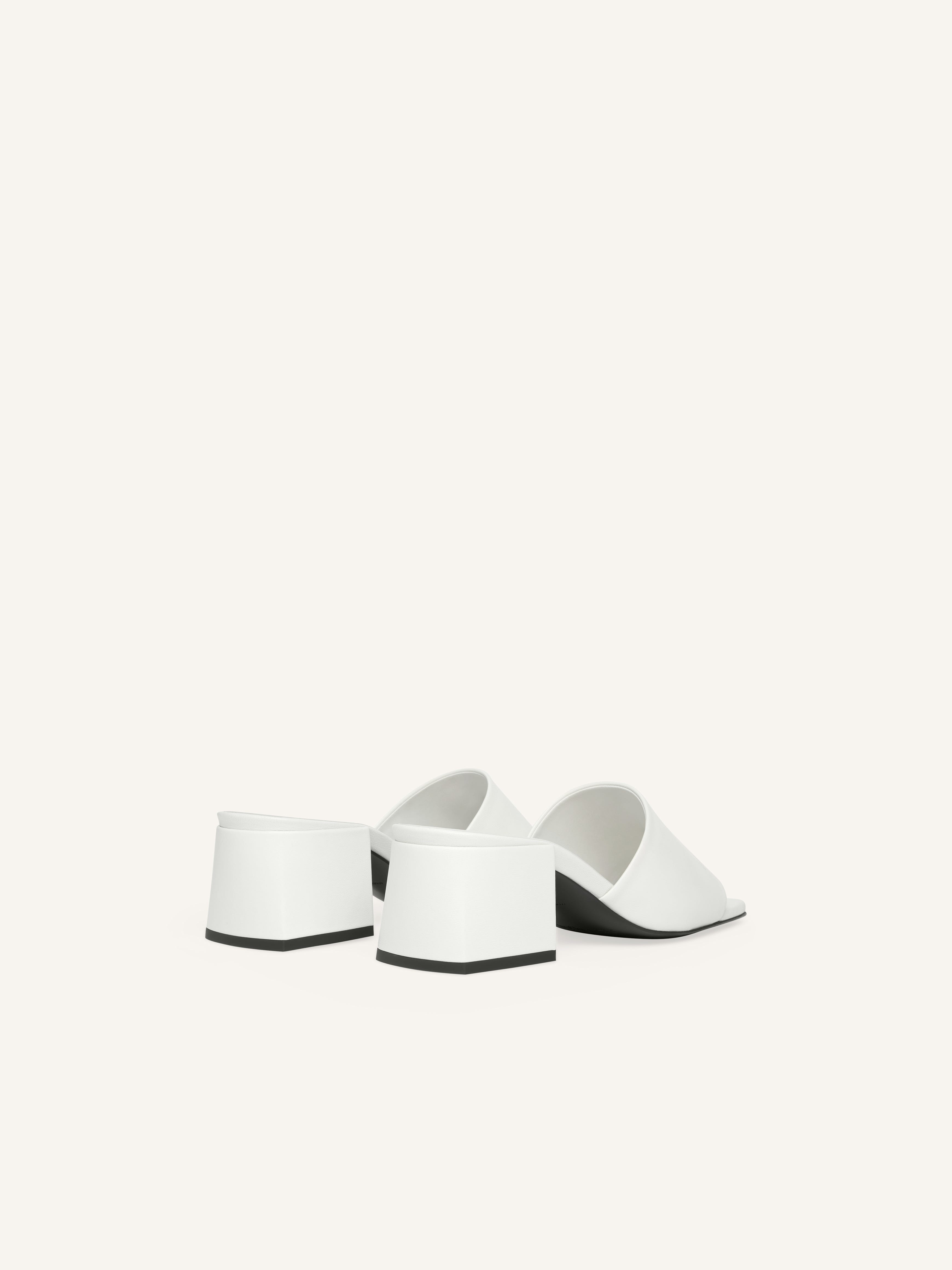 SHADOW LEATHER HEELED MULES - 3