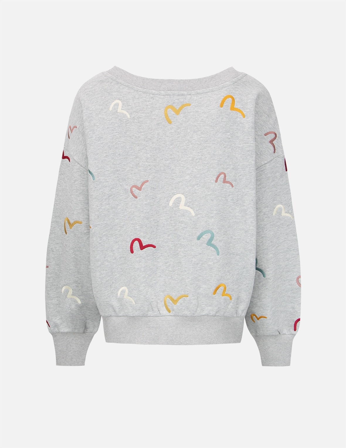 ALLOVER MULTI-COLOR SEAGULL EMBROIDERY SWEATSHIRT - 2