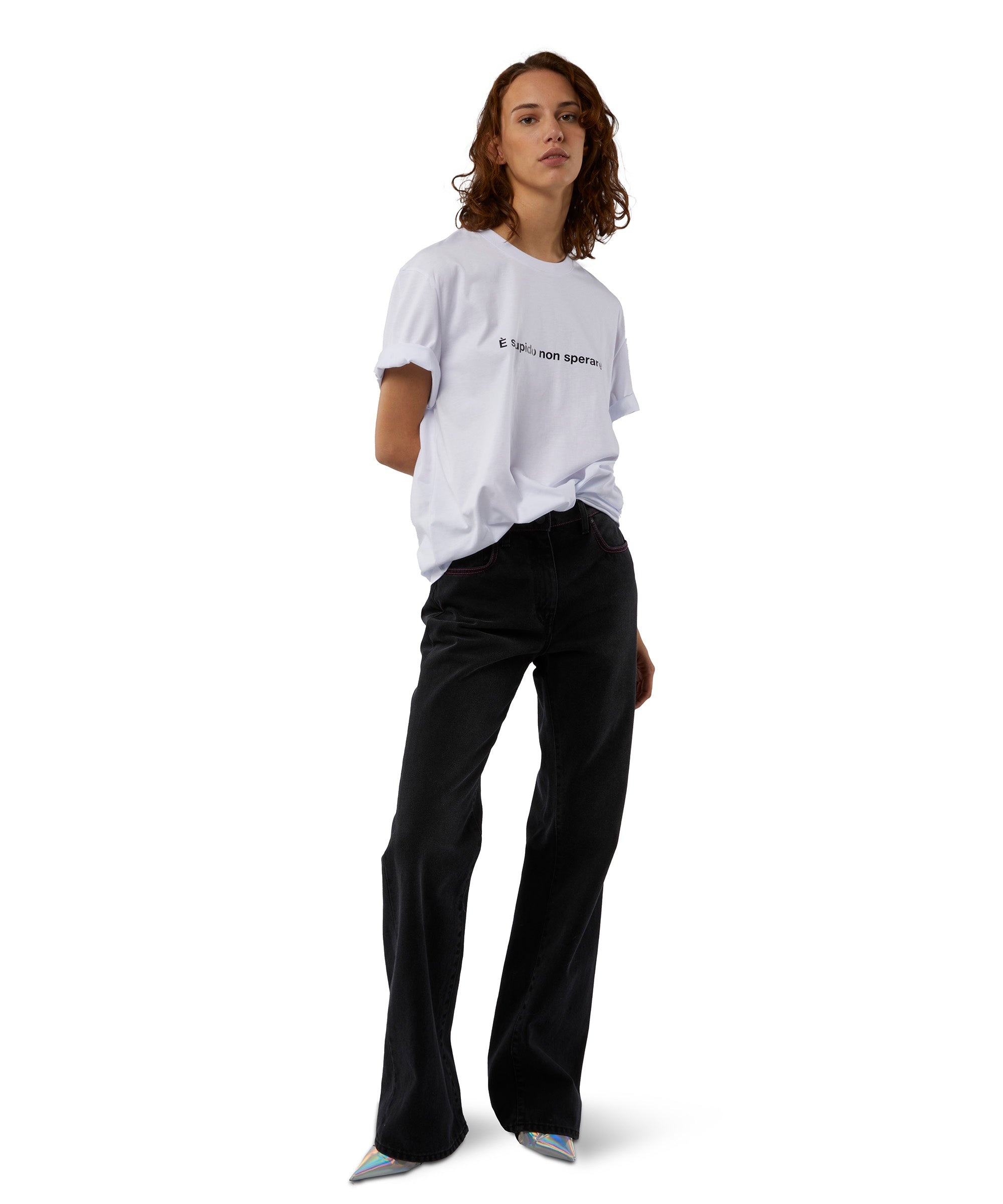 T-shirt quote "&egrave; stupido non sperare" - 10