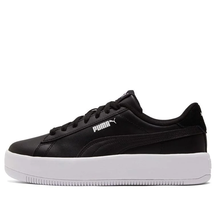 (WMNS) PUMA Lily Platform Board Shoes Black/White 384617-02 - 1