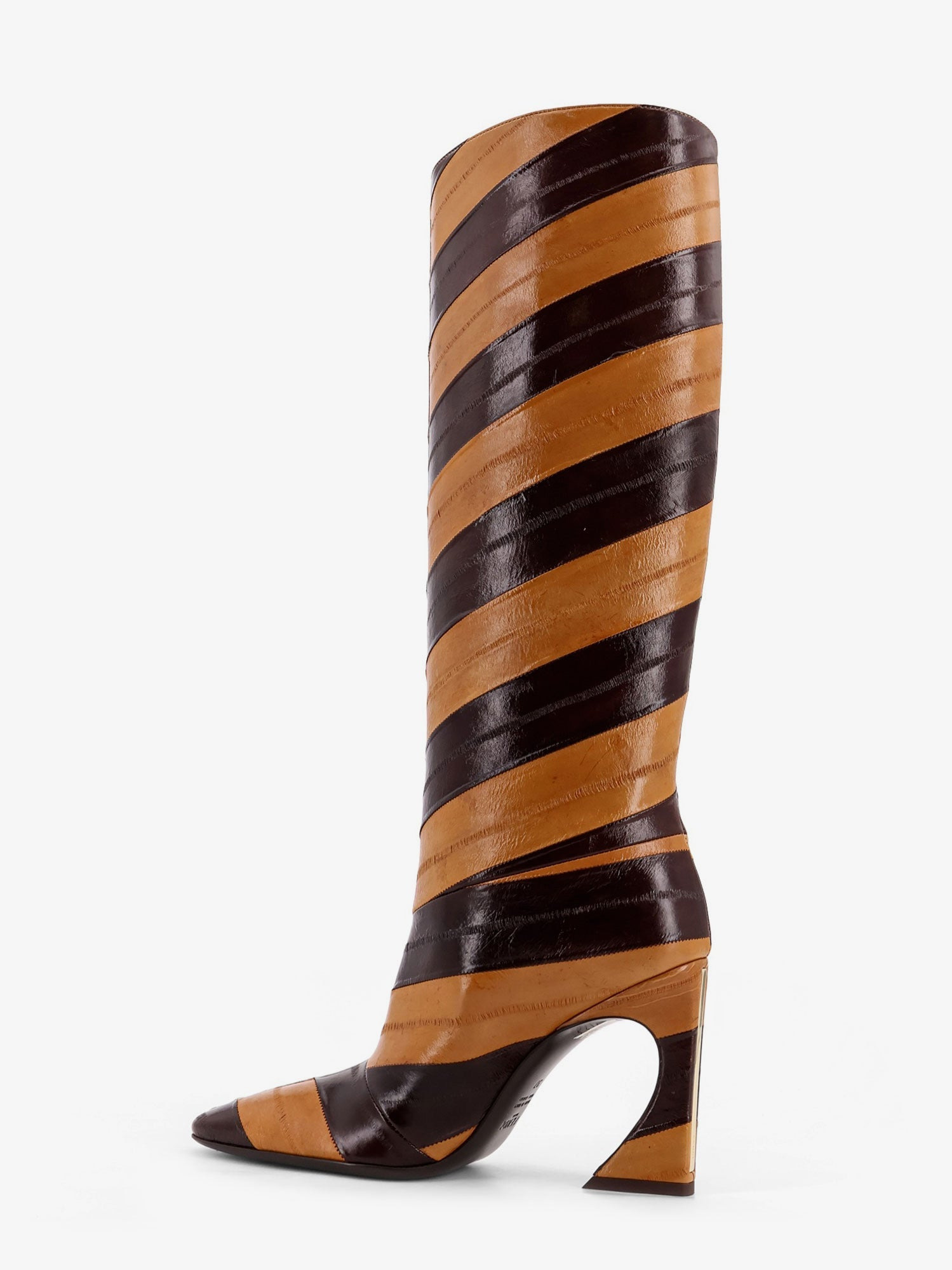 Fendi Fendi Arco Hagfish Leather Boots - 3