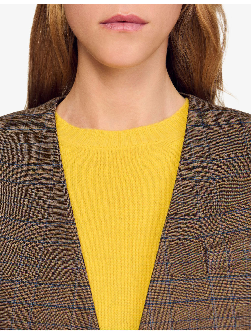 Checked Oversized Woven Jacket - 5