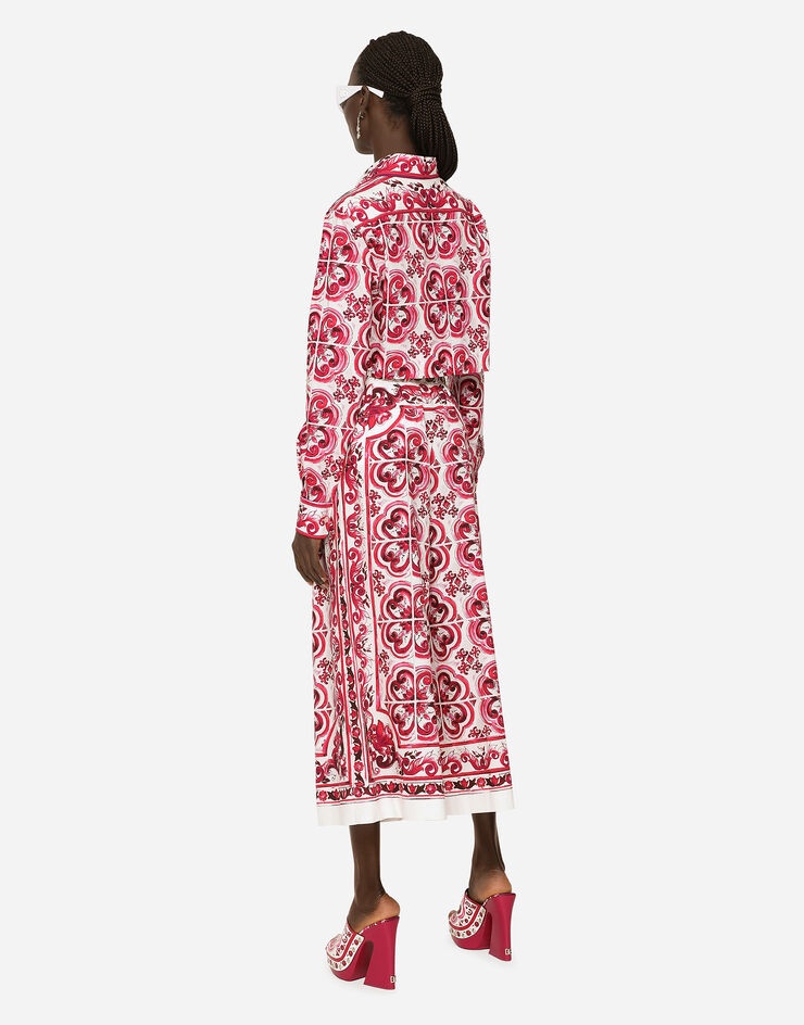 Majolica-print poplin culottes - 3