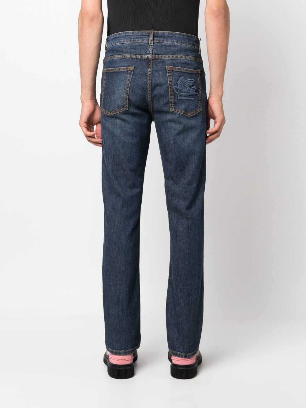 mid-rise straight-leg jeans - 4