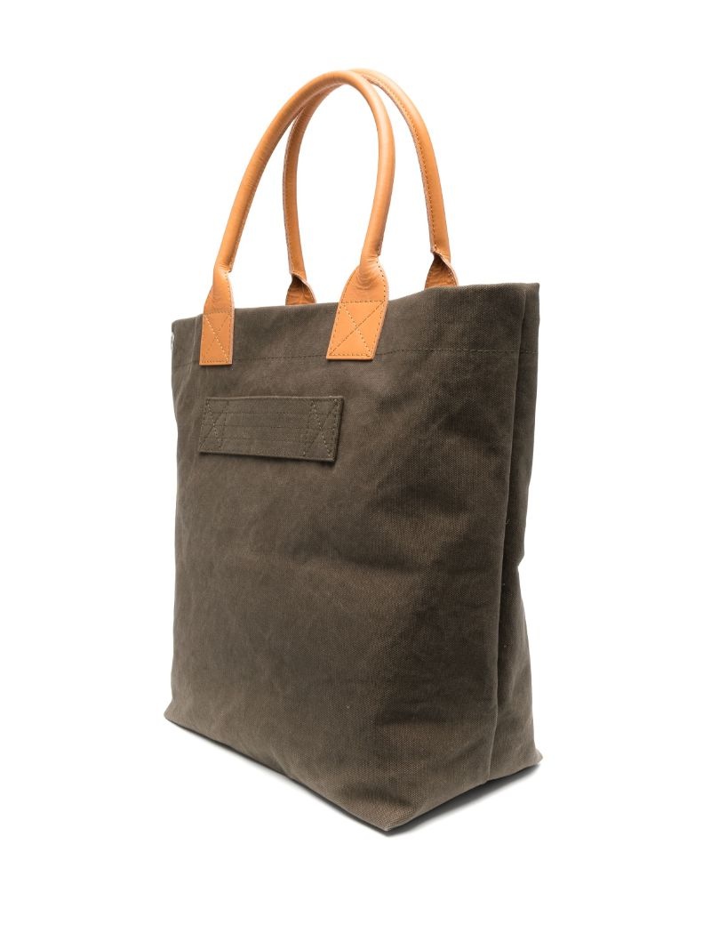 logo-print canvas tote bag - 3