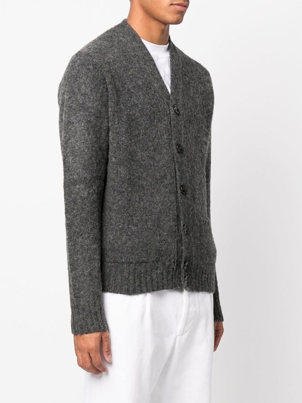 button-up knitted cardigan - 4