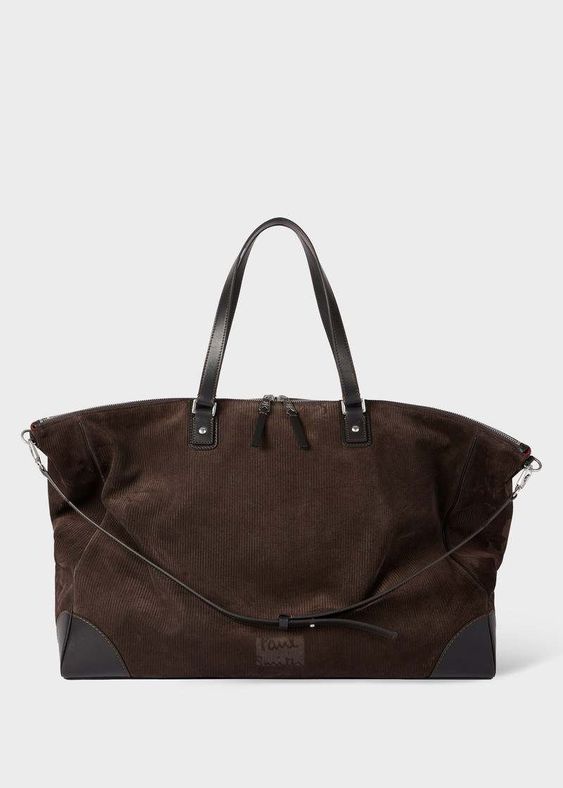 Paul Smith Brown Suede Duffle Holdall outlook