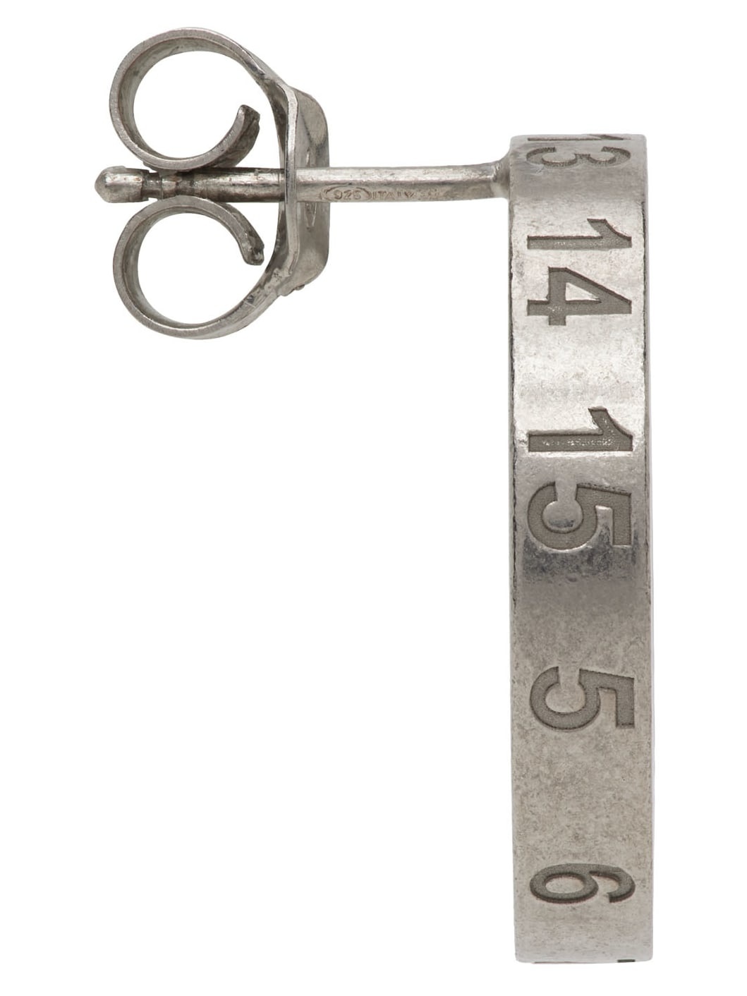 Silver Numbers Single Earring - 2