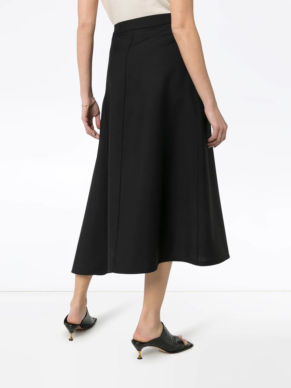 Mia wrap-front midi skirt - 4