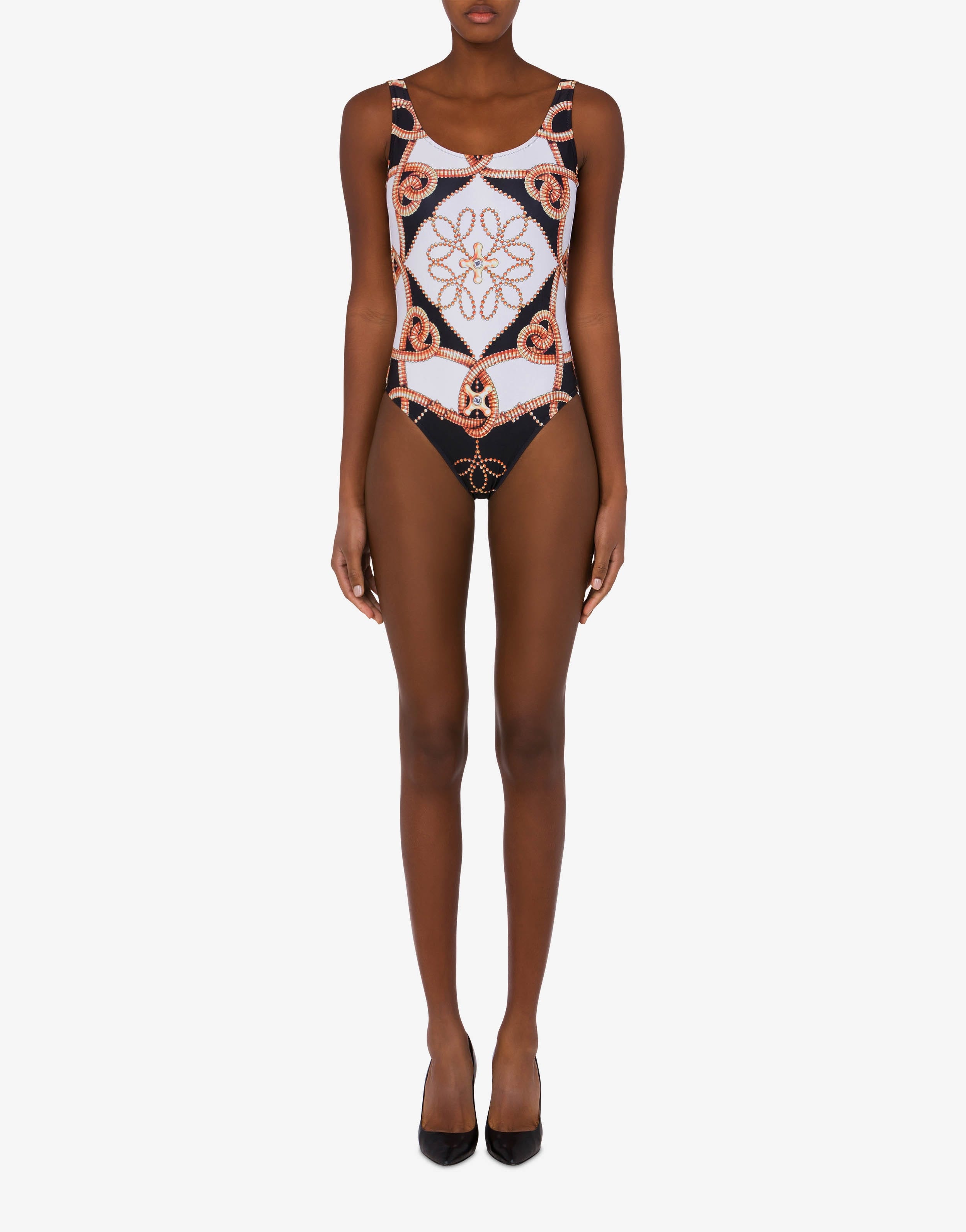 FAUCETS PRINT ONE-PIECE SWIMSUIT - 2