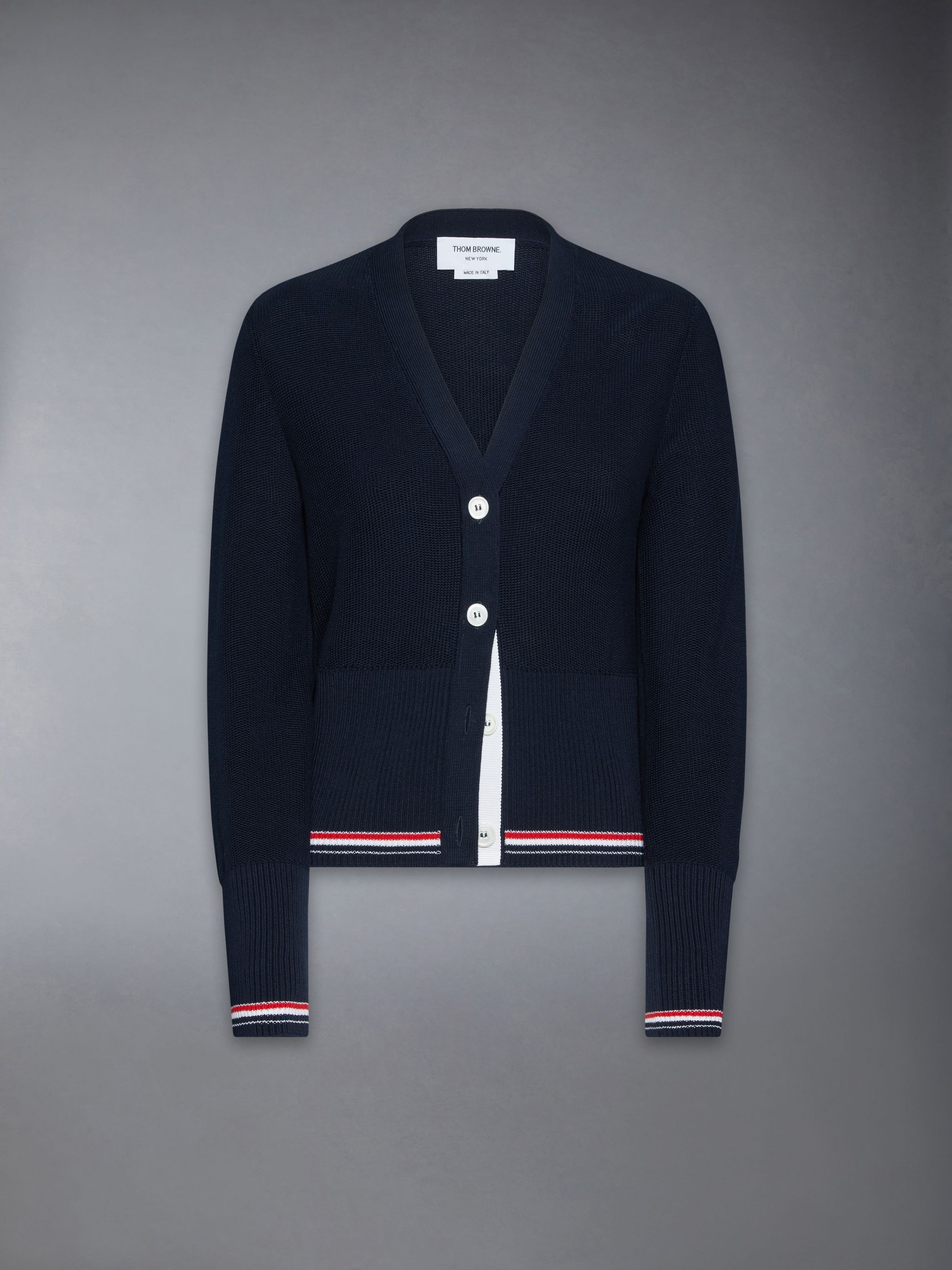 Classic Cotton V Neck Cardigan - 6
