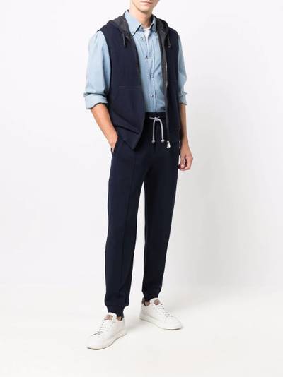 Brunello Cucinelli slim cut track pants outlook