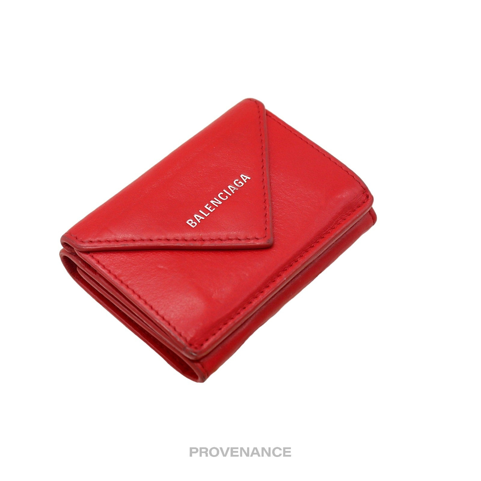 Balenciaga Papier Mini Wallet - Red Leather - 4