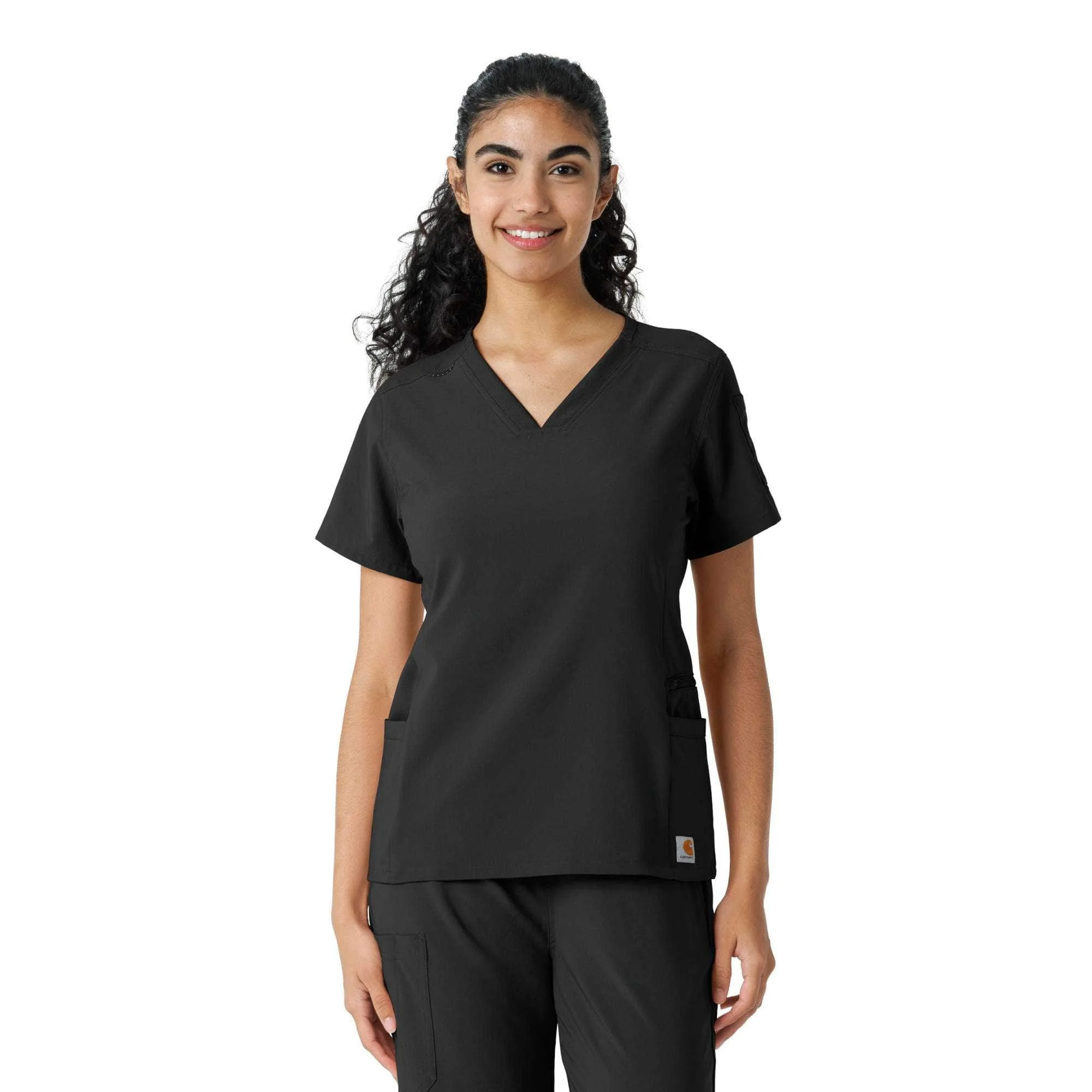 Women's Force Cross-Flex Knit Panel Scrub Top - 1