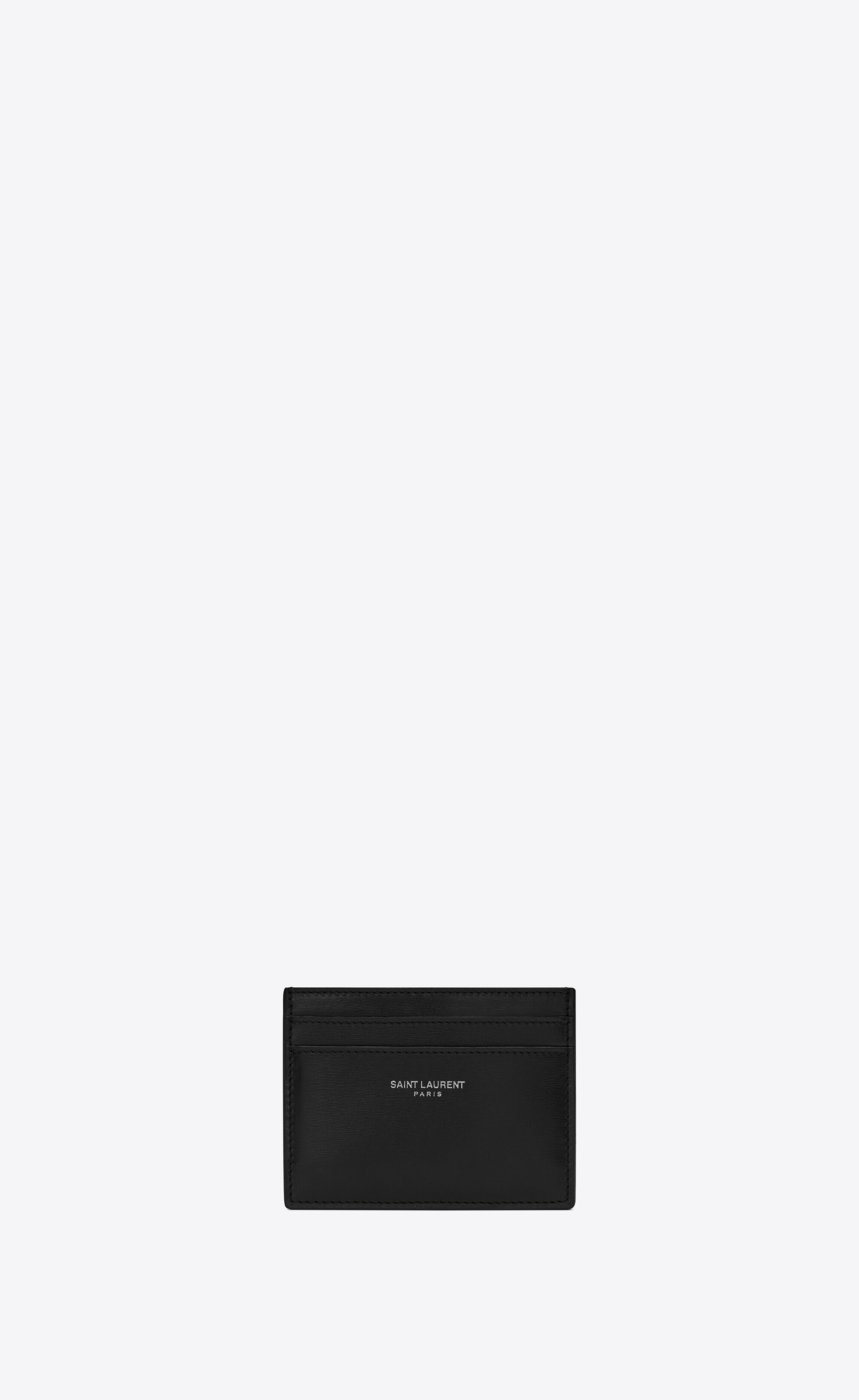 saint laurent paris credit card case in smooth leather - 1