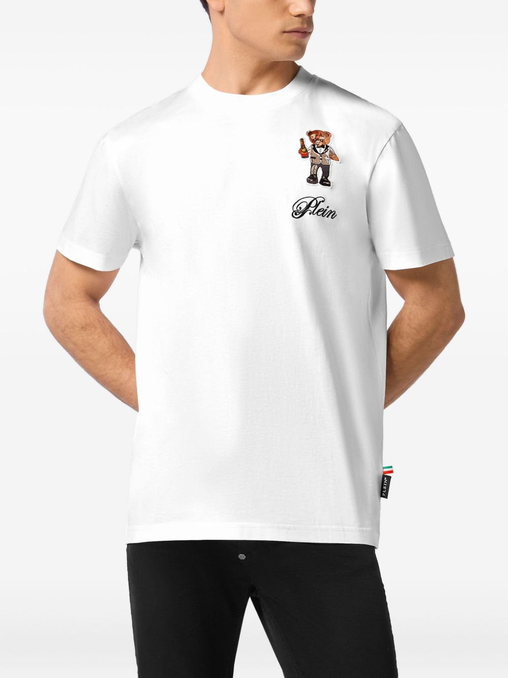 teddy bear-embellished T-shirt - 2