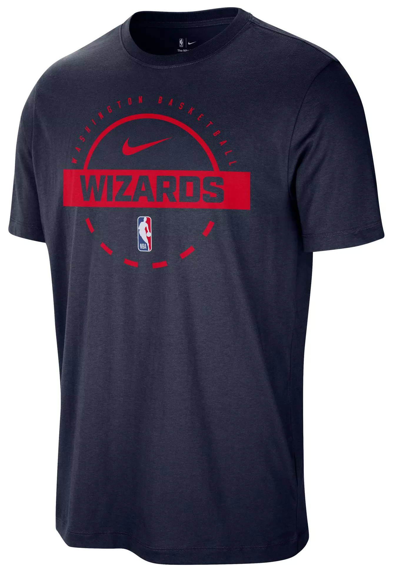 Nike Men's Washington Wizards Navy On Court Practice Long Sleeve T-Shirt - 1