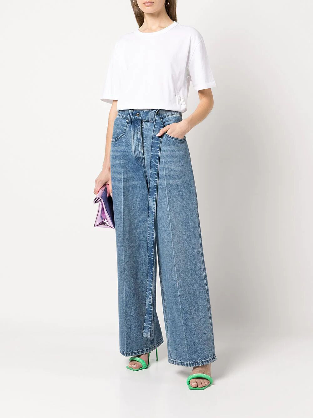 Alexander Wang Women Essential Jersey Short Sleeve Tee With Puff Logo And Bound Neck - 5