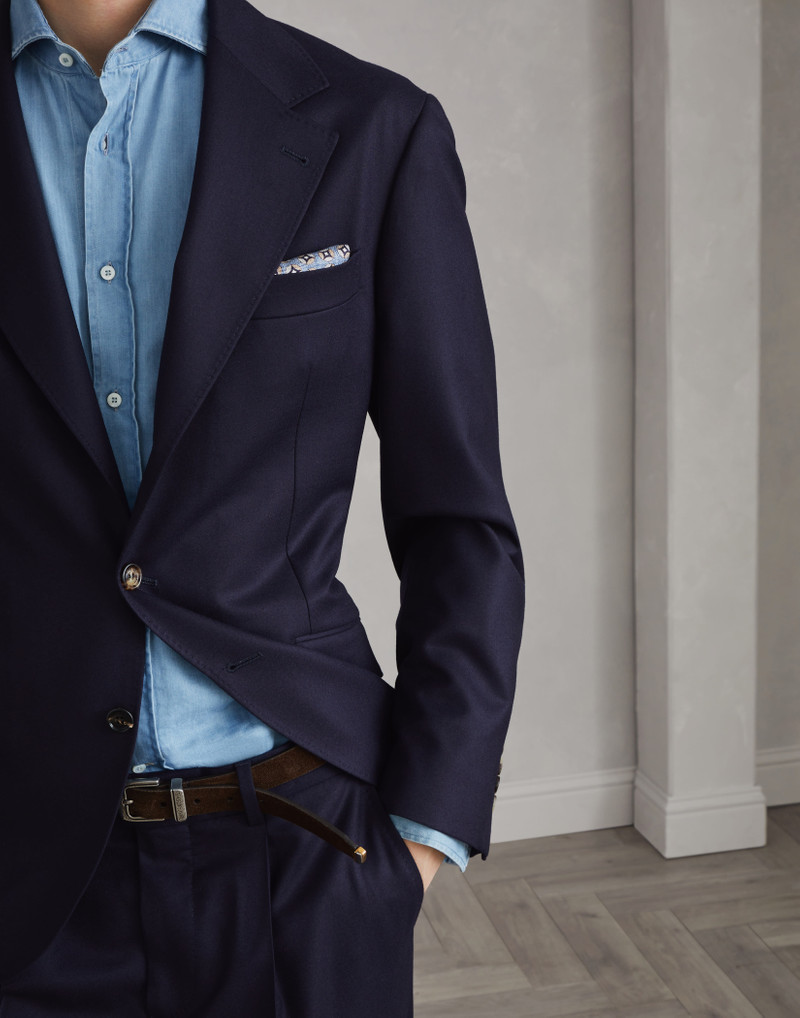 Virgin wool flannel deconstructed Cavallo blazer 3