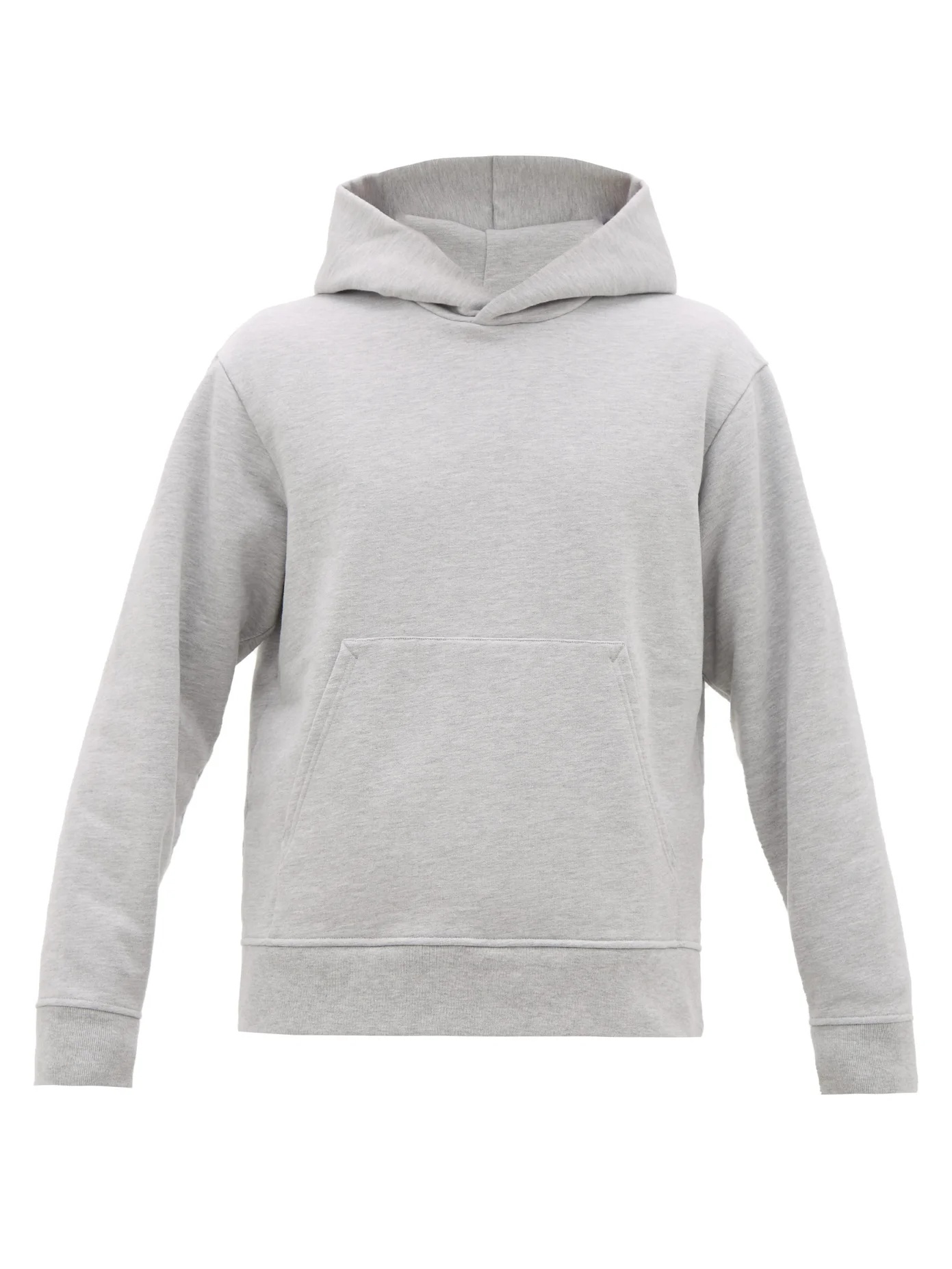 Forres logo-label cotton-blend hooded sweatshirt - 1