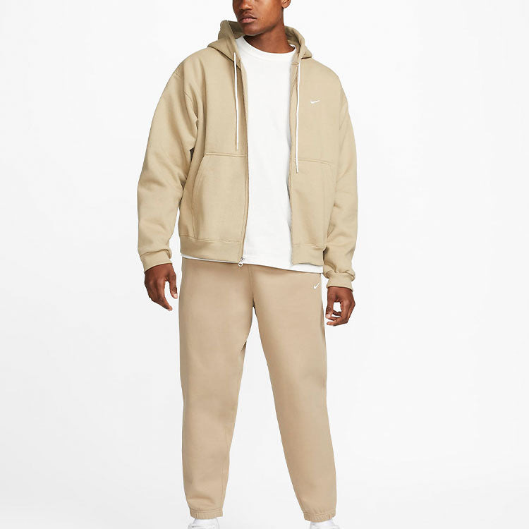 Men's Nike Solid Color Loose Zipper Jacket Us Edition Khaki DH5042-247 - 2