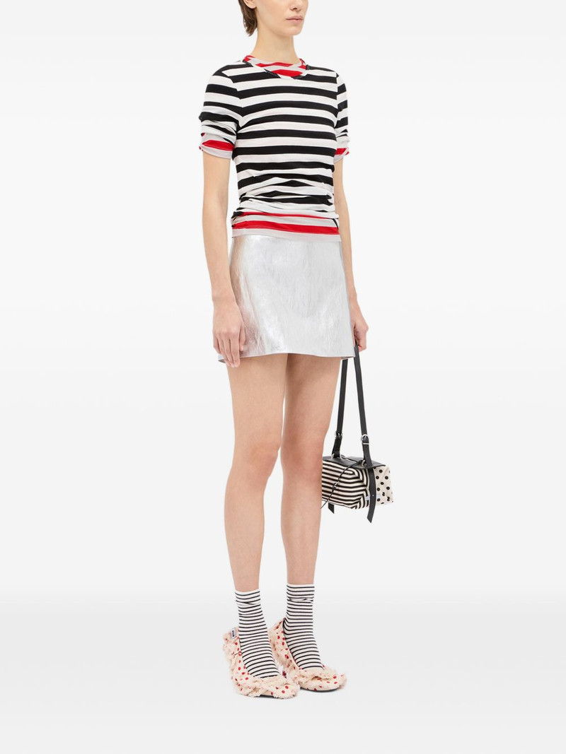 MSGM striped short-sleeve top outlook