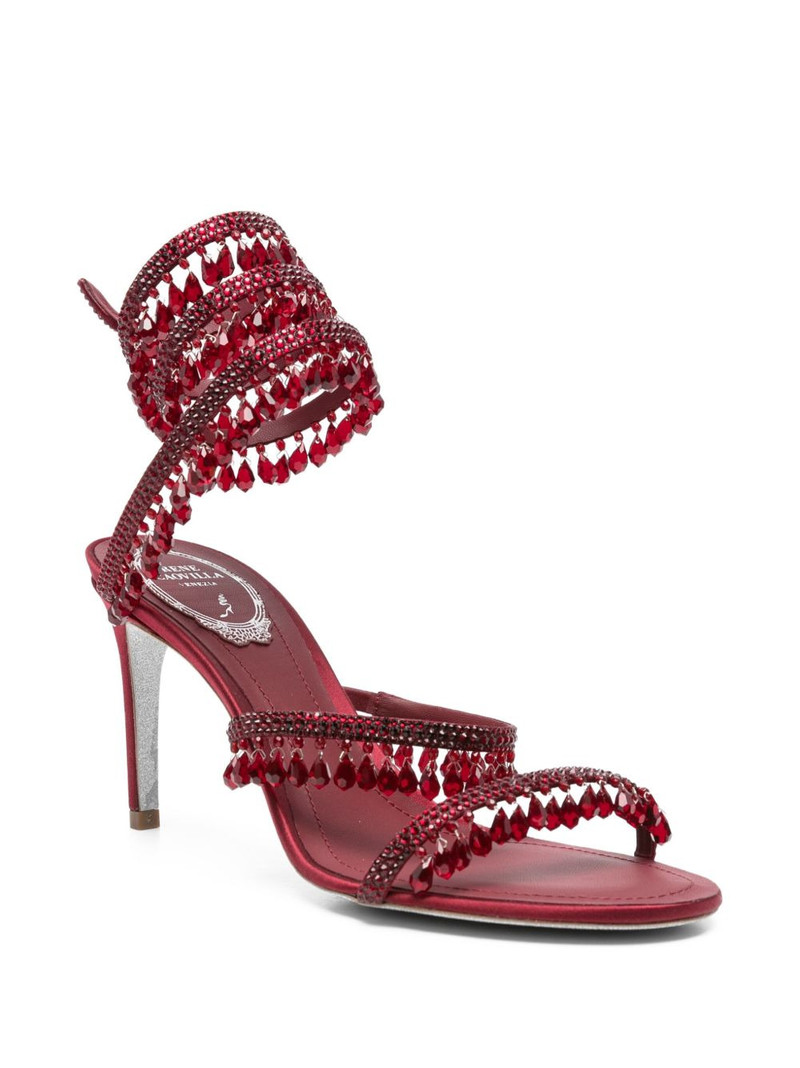 RENE CAOVILLA 85mm Chandelier crystal-embellished sandals outlook
