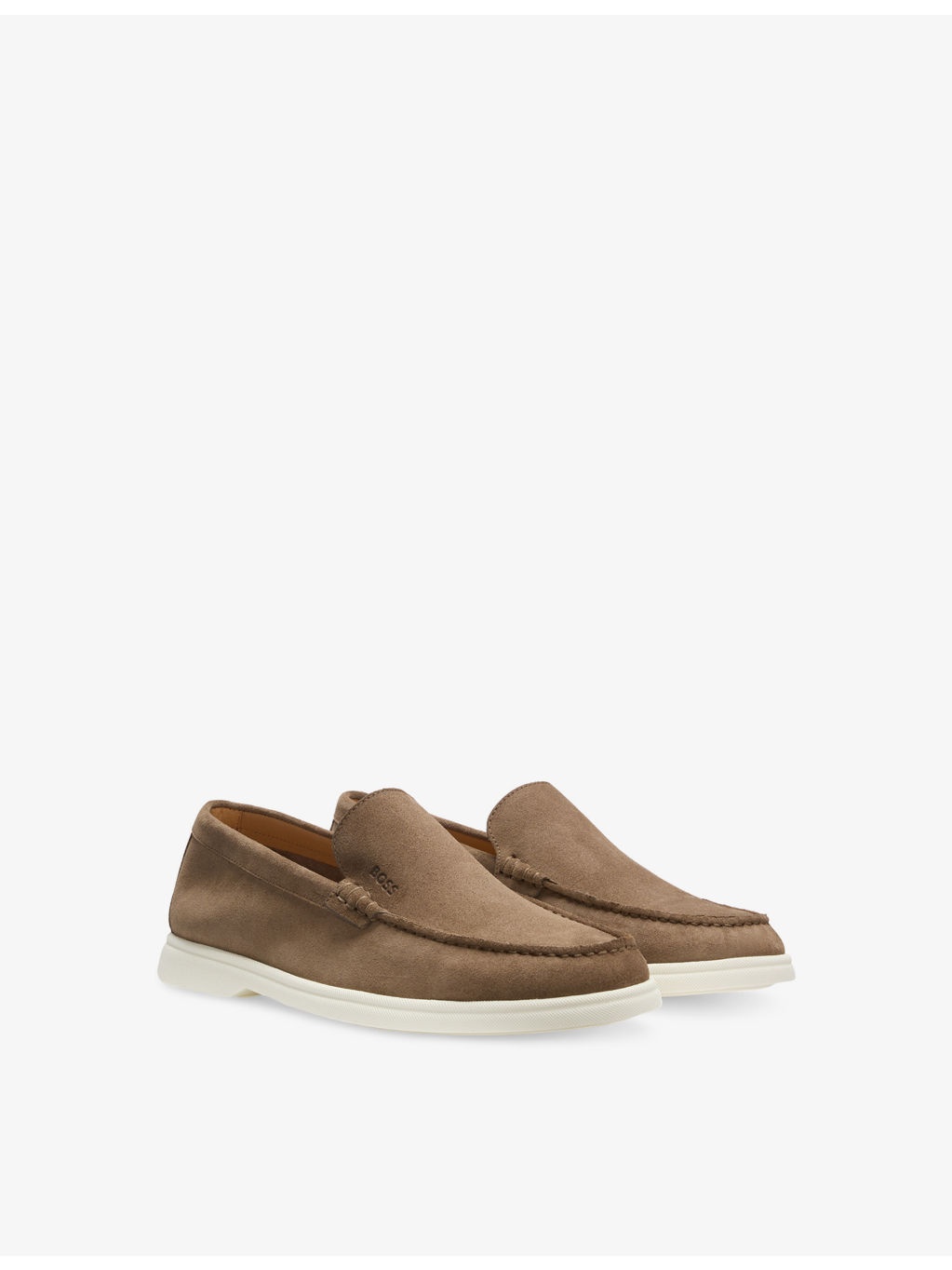 Debossed-Logo Suede Loafer - 4