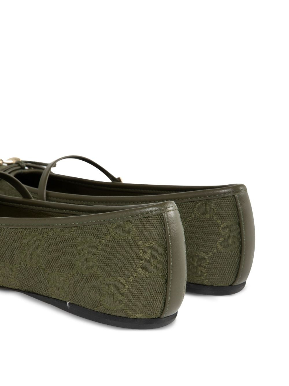 horsebit GG canvas ballet flats - 4