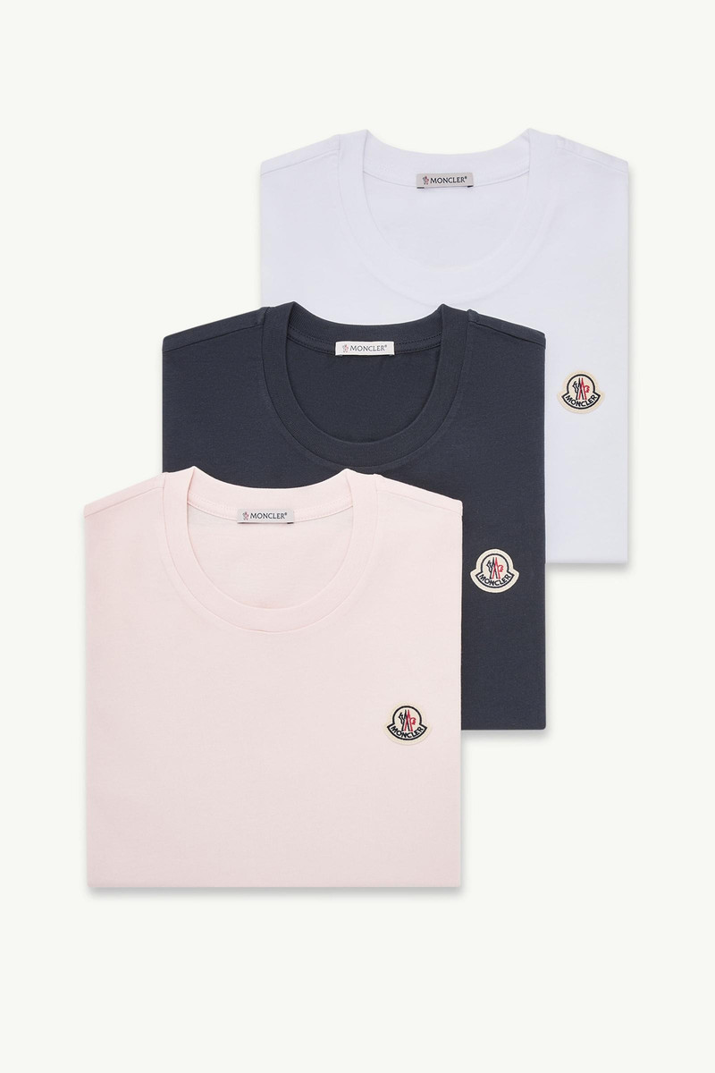 Logo Patch Cotton T-Shirt (Pack of Three) 1