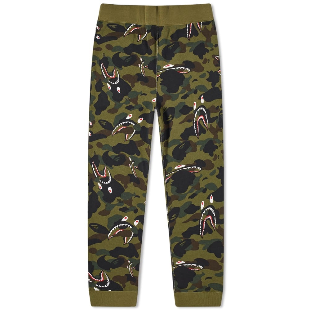 A Bathing Ape Shark 1St Camo Sweat Pants - 1