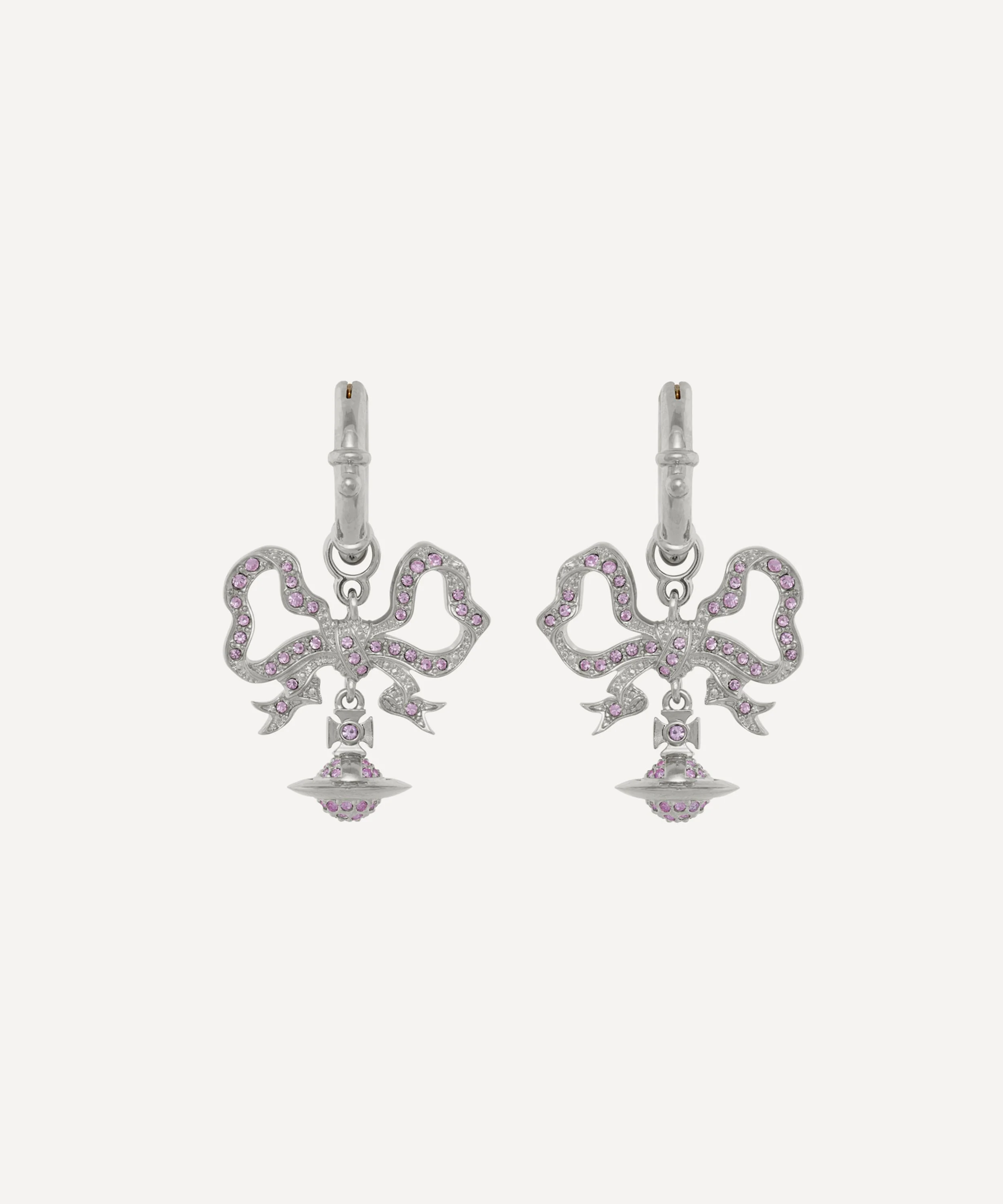 Platinum-Tone Florindella Huggie Drop Earrings - 1