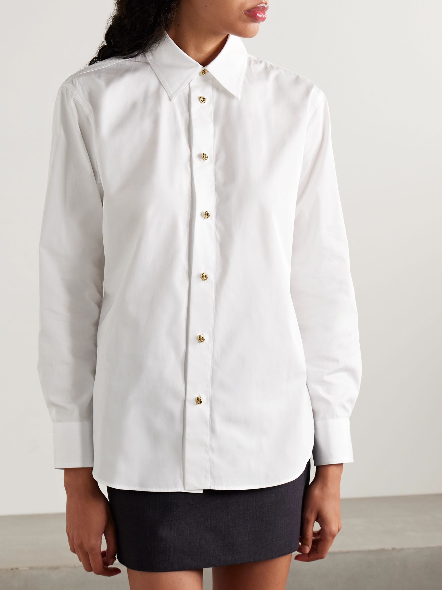 Cotton-poplin shirt White - 3