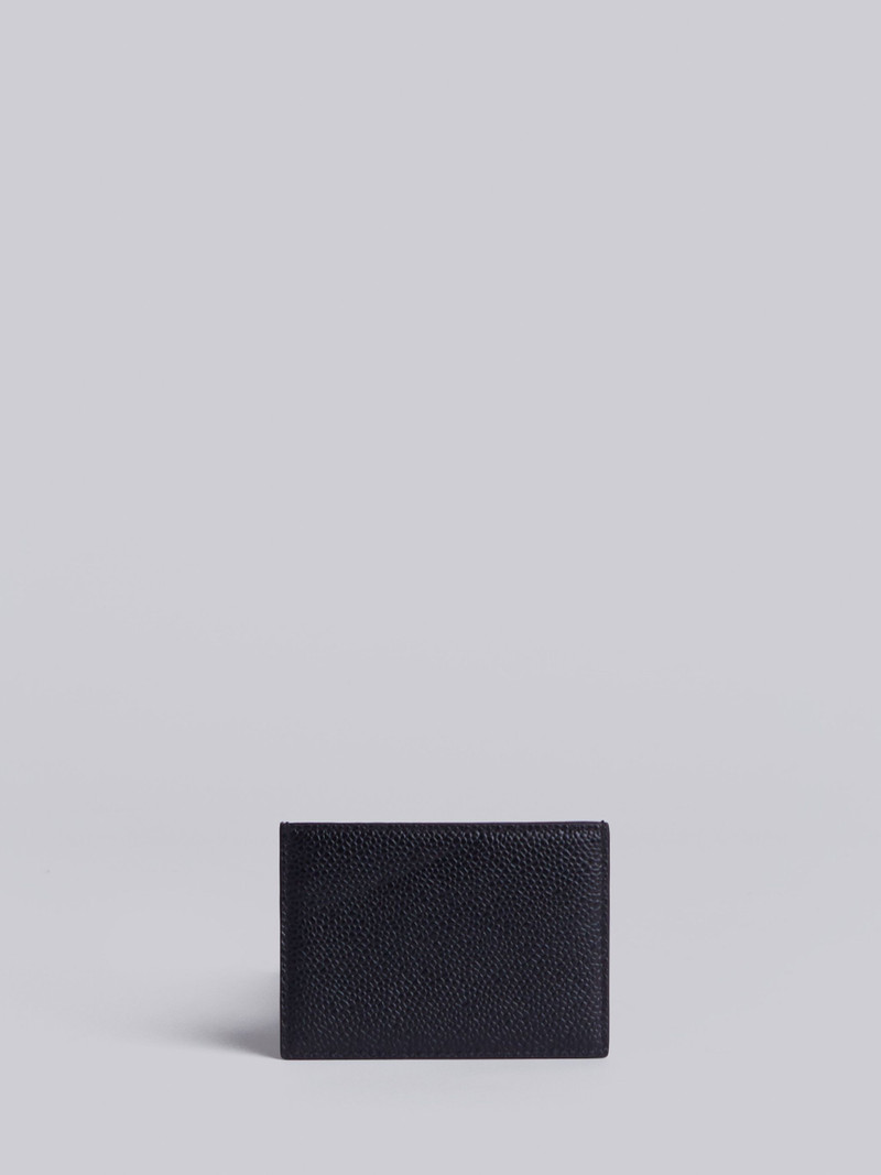 Thom Browne Credit Card Holder In Black Pebble Grain outlook