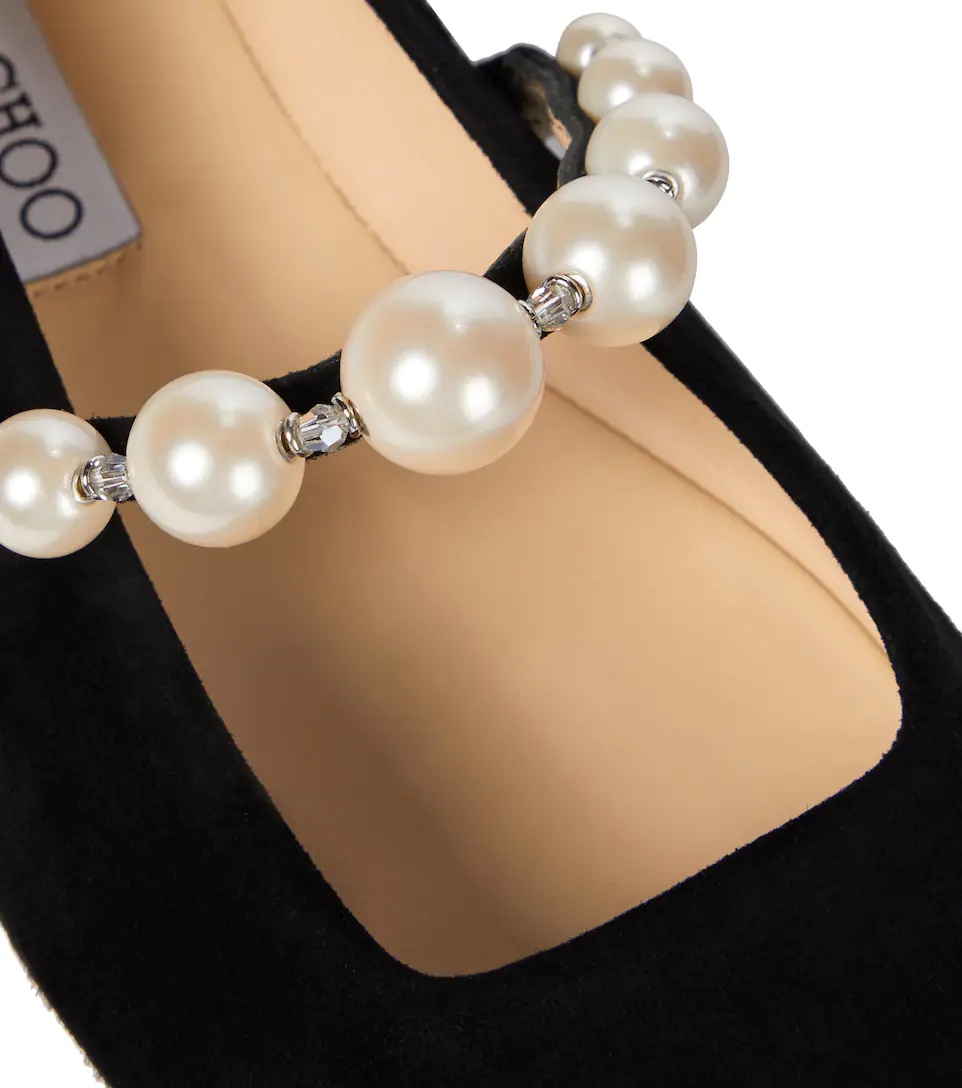 Ade embellished suede ballet flats - 6