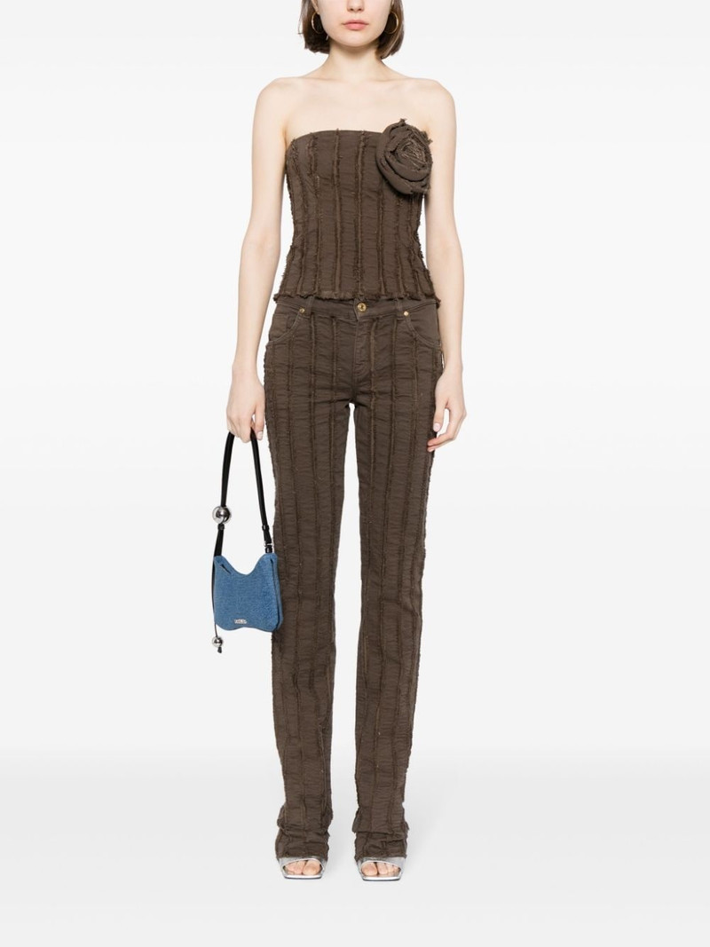 Blumarine striped straight-leg trousers outlook