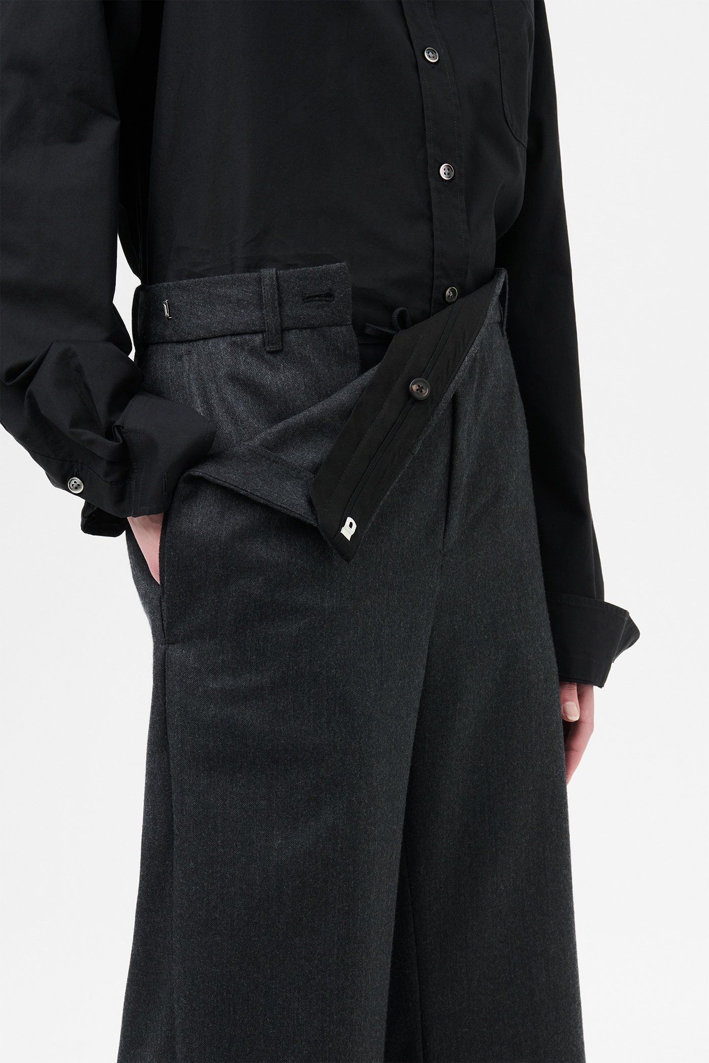 Unveil Trouser Premium Charcoal Office Wool - 6