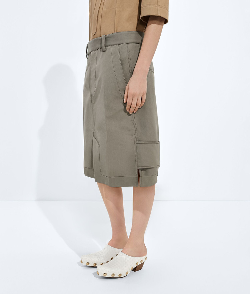 Bottega Veneta Cotton and Silk Gabardine Skirt outlook