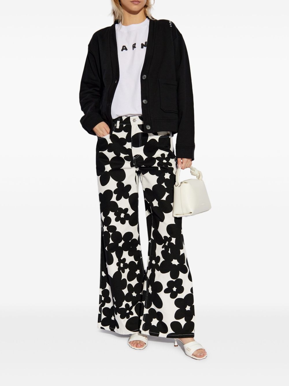 embroidered-logo cardigan - 2