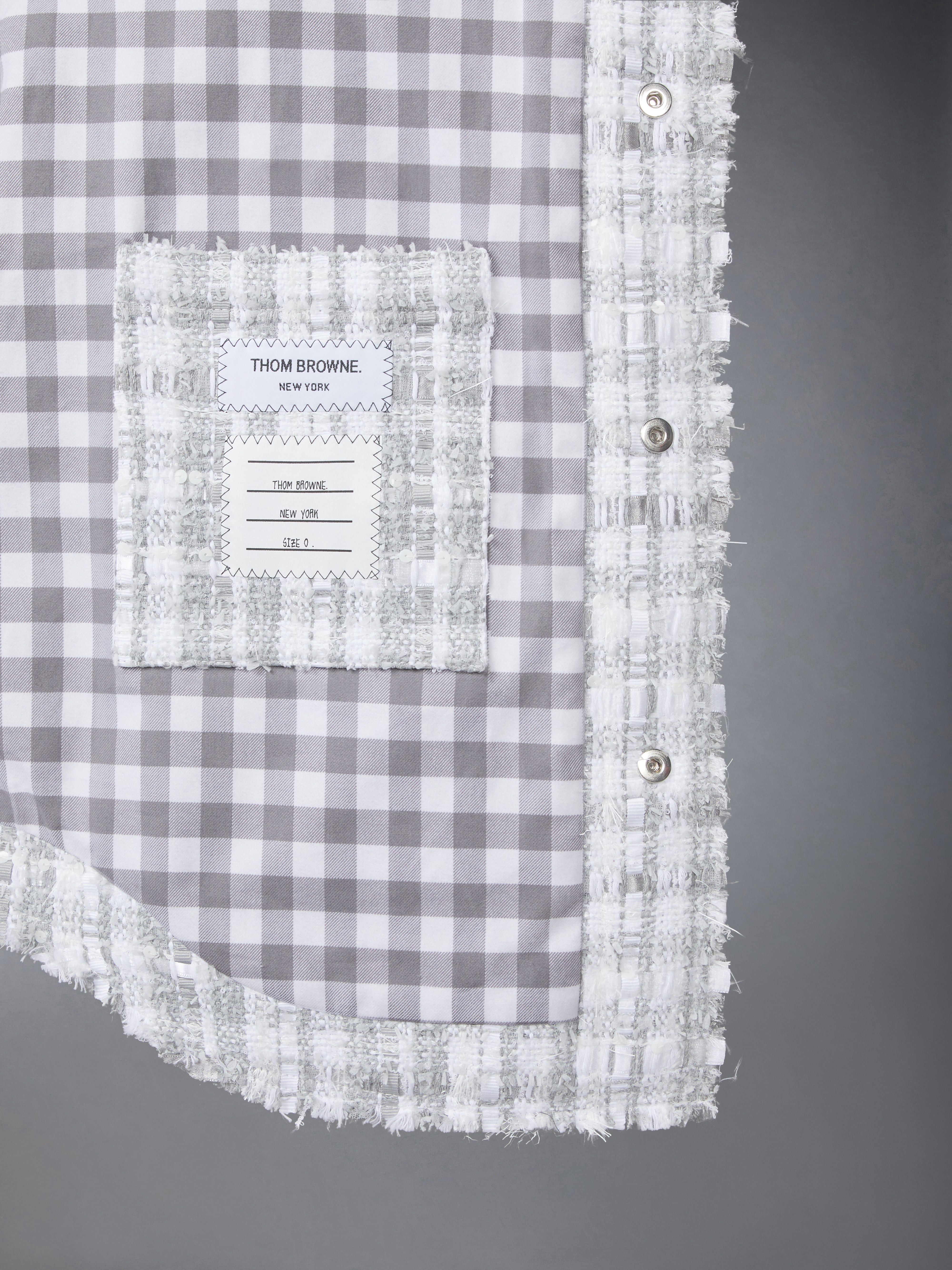 GINGHAM TWEED UTILITY JACKET - 6