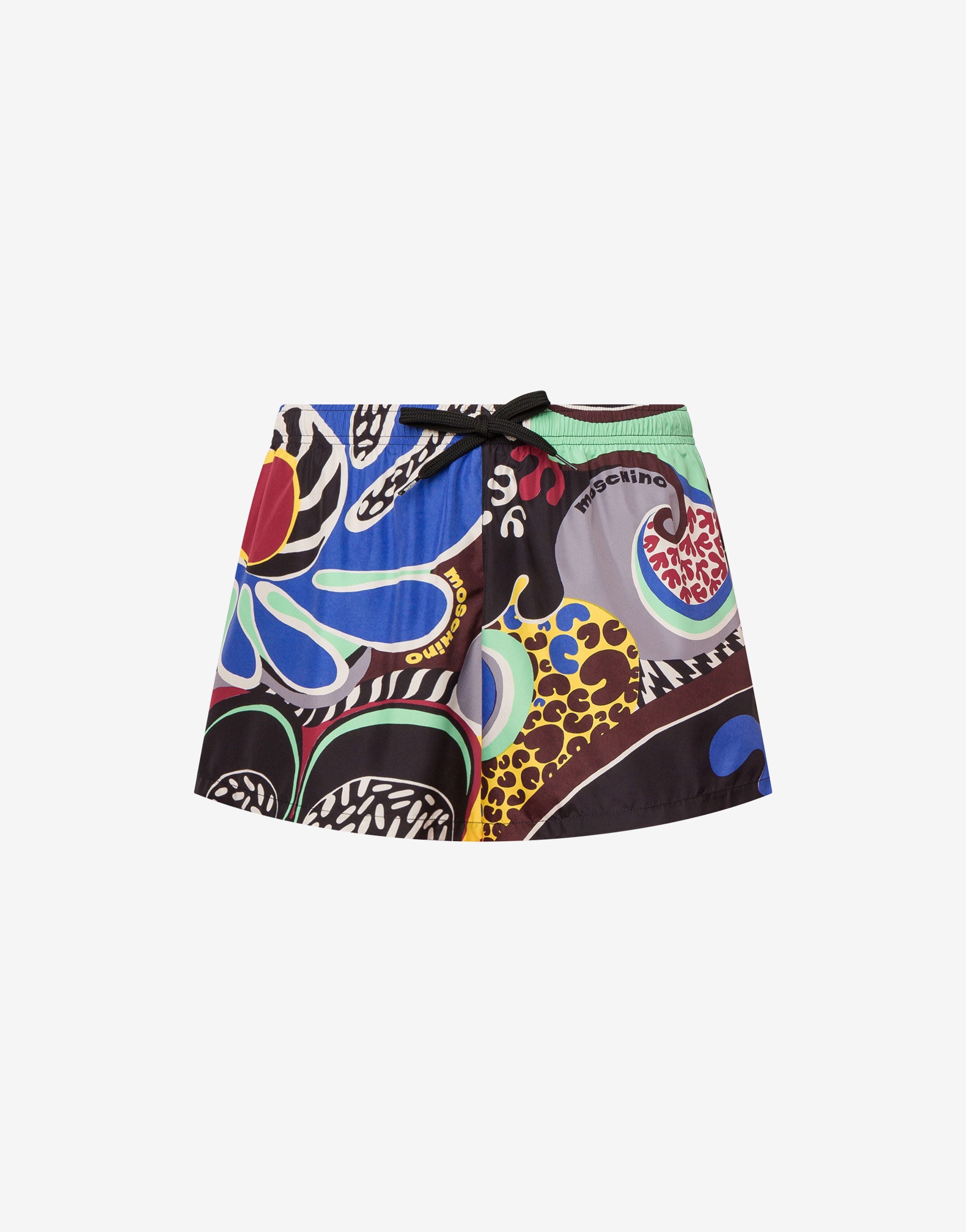 PSYCHEDELIC PRINT NYLON SWIM TRUNKS - 1