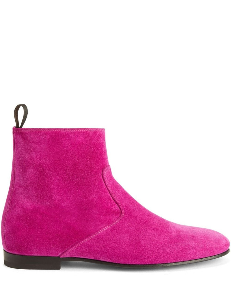 Ron panelled suede ankle boots 1