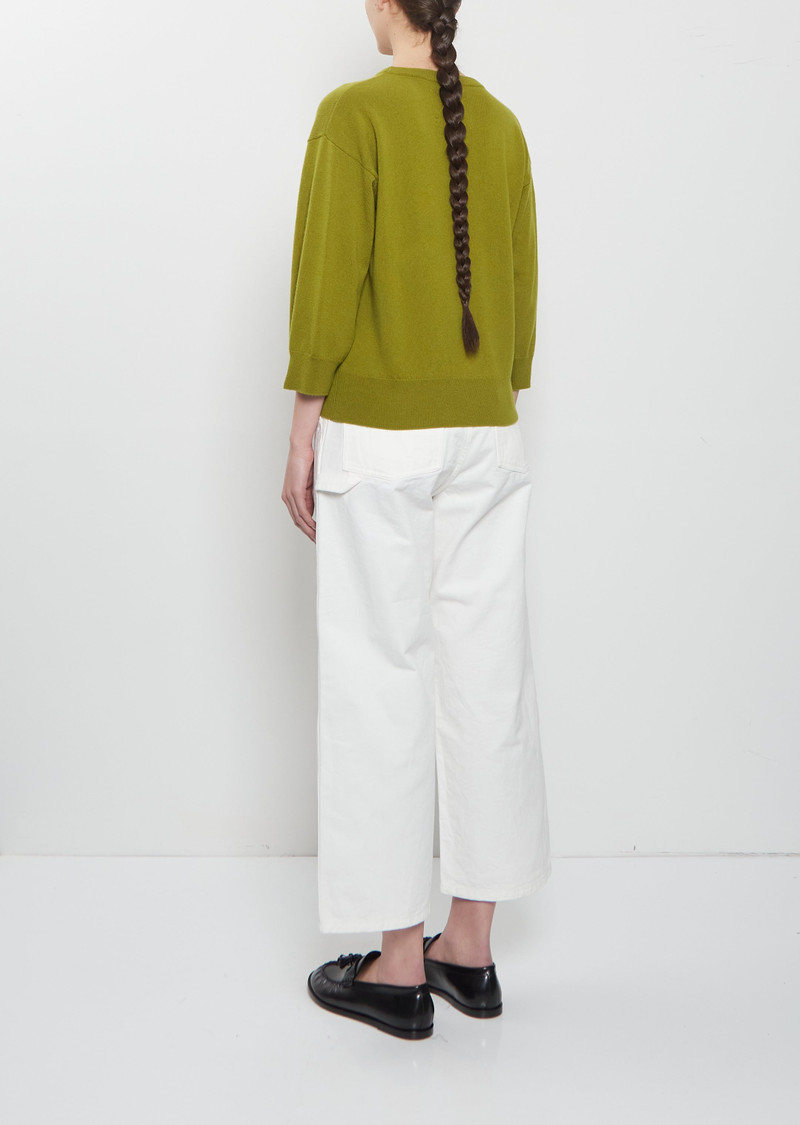 extreme cashmere n°398 Jewel Cashmere Sweater — Grass outlook