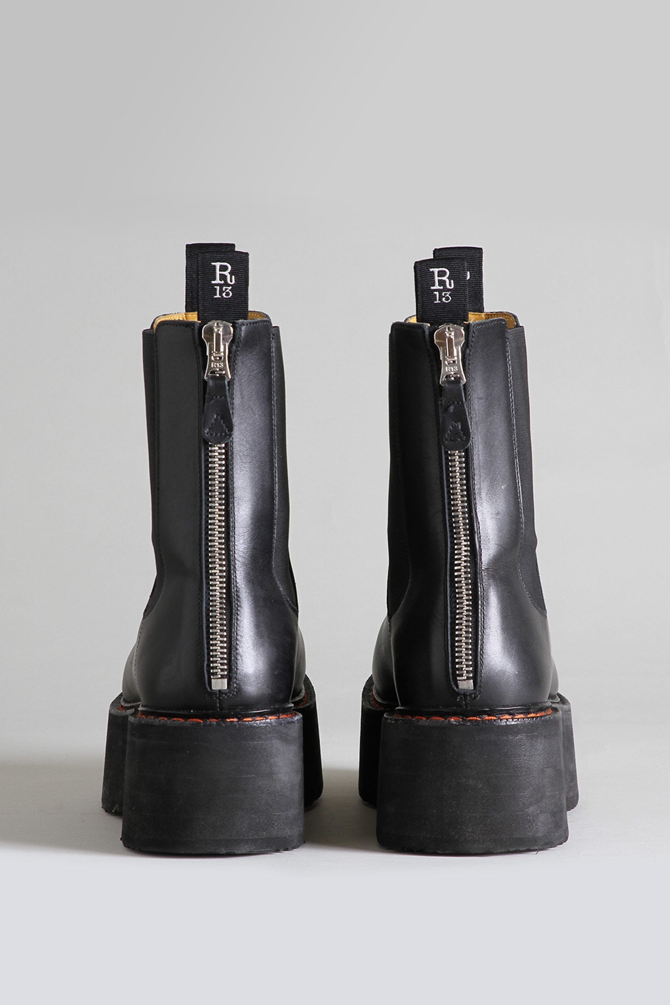 R13 DOUBLE STACK CHELSEA BOOT - BLACK | R13 | REVERSIBLE